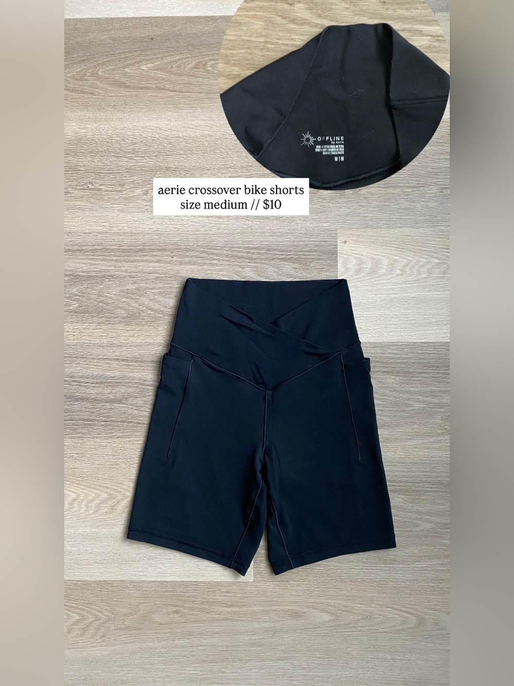 aerie crossover bike shorts size medium
